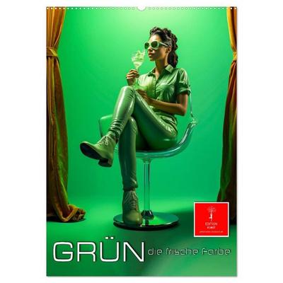 Grün, die frische Farbe (Wandkalender 2027 DIN A2 hoch), CALVENDO Monatskalender