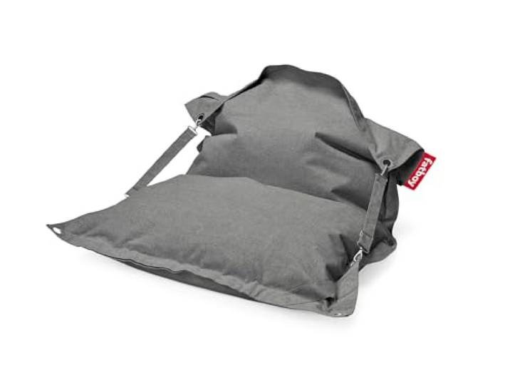 Fatboy Buggle-up Outdoor Sitzsack XXL - 185 x 137cm - Steingrau Anpassbarer Einzel, & Doppel-Relaxsessel, Leicht zu Reinigen, Sitzsack Erwachsene Draußen, Bequemer Lesesessel aus Olefin