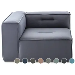 Sitting Bull »numberONE« Sofa Grundelement links Armlehne hoch PG2 SEINE 324 grey