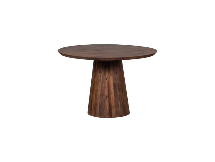Runder Massivholz Design Esstisch „Limit“ - Ø 130 cm Mangoholz Nussbaum De Eekhoorn