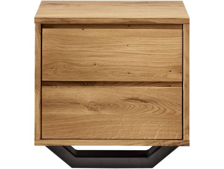 Nachttisch Maliha Eiche Eiche Massiv B 50 H 50 cm - Nachttisch