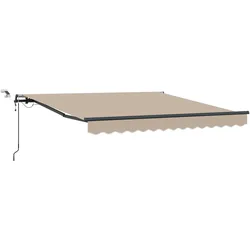 vidaXL Automatische Einziehbare Markise mit LED Beige 300x250 cm