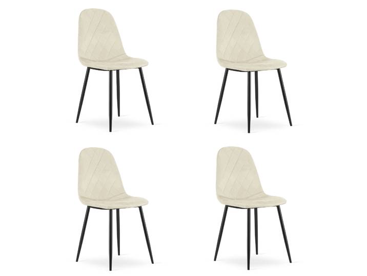 Chaise Asti - Velours Beige X 4