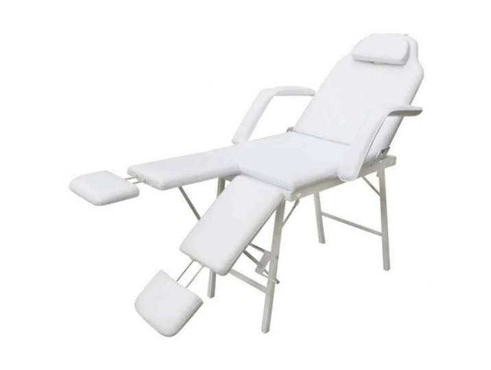 Fauteuil de Salon-Chaise-Fauteuil pour traitement facial Similicuir 185x78x76 cm Blanc SHL62831