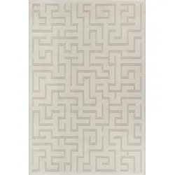 KURZFLORTEPPICH Geometrisch MUOTA Polypropylen Creme 120 x 160 cm