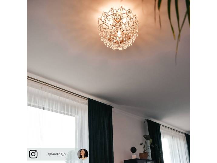 Markslöjd Kristall Deckenleuchte Rosendal, dimmbar, klar / transparent, für Wohn- / Esszimmer, Kristall