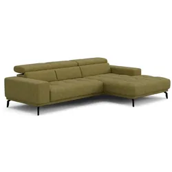COTTA Ecksofa mit Funktion Jamba Stoff Grün Olive