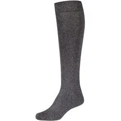 camano Silky Touch Lurex Kniestrümpfe Damen 0898 - black silver 39-42