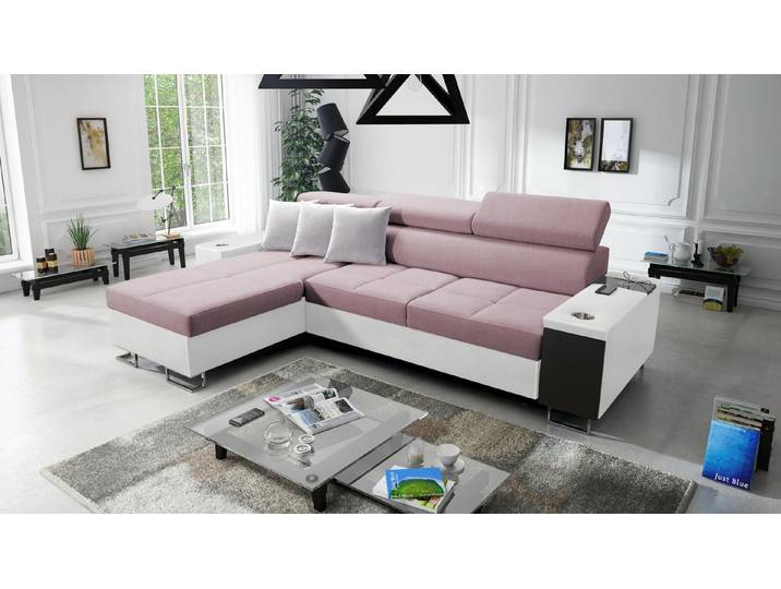 Kaiser Möbel Ecksofa Bequemes mit Schlaffunktion MORENA I MINI Doppelfarbe