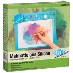 WEDO Bastelunterlage Malmatte 50,0 x 40,0 cm, hellblau