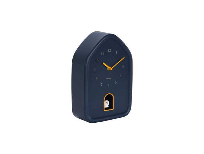 Karlsson Wanduhr Modern Doggy, Blau, Kunststoff, 20x29.1 cm, Schlagwerk, Dekoration, Uhren, Wanduhren