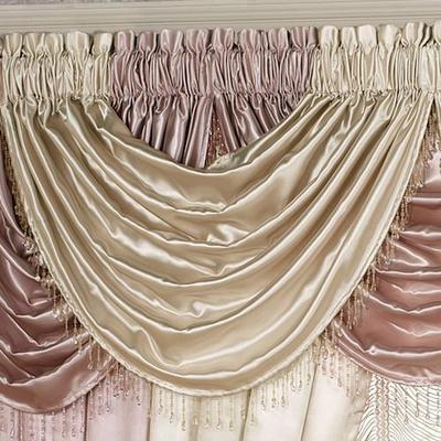 Touch of Class Portia II Waterfall Valance 48 x 30, 48 x 30, Pearl
