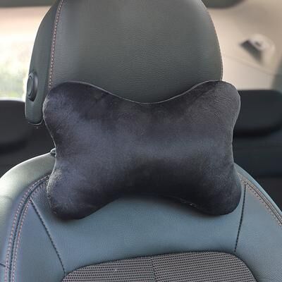 Market Central Memory Foam Car Neck Pillow Ergonomic Headrest Support Cushion For Long Drives black