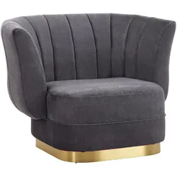 Sessel Arabella Grau Samt