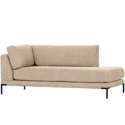 Modulsofa Couple Lounge-Element, Chenille-Stoff modern, rechts, natur, flexibles Design