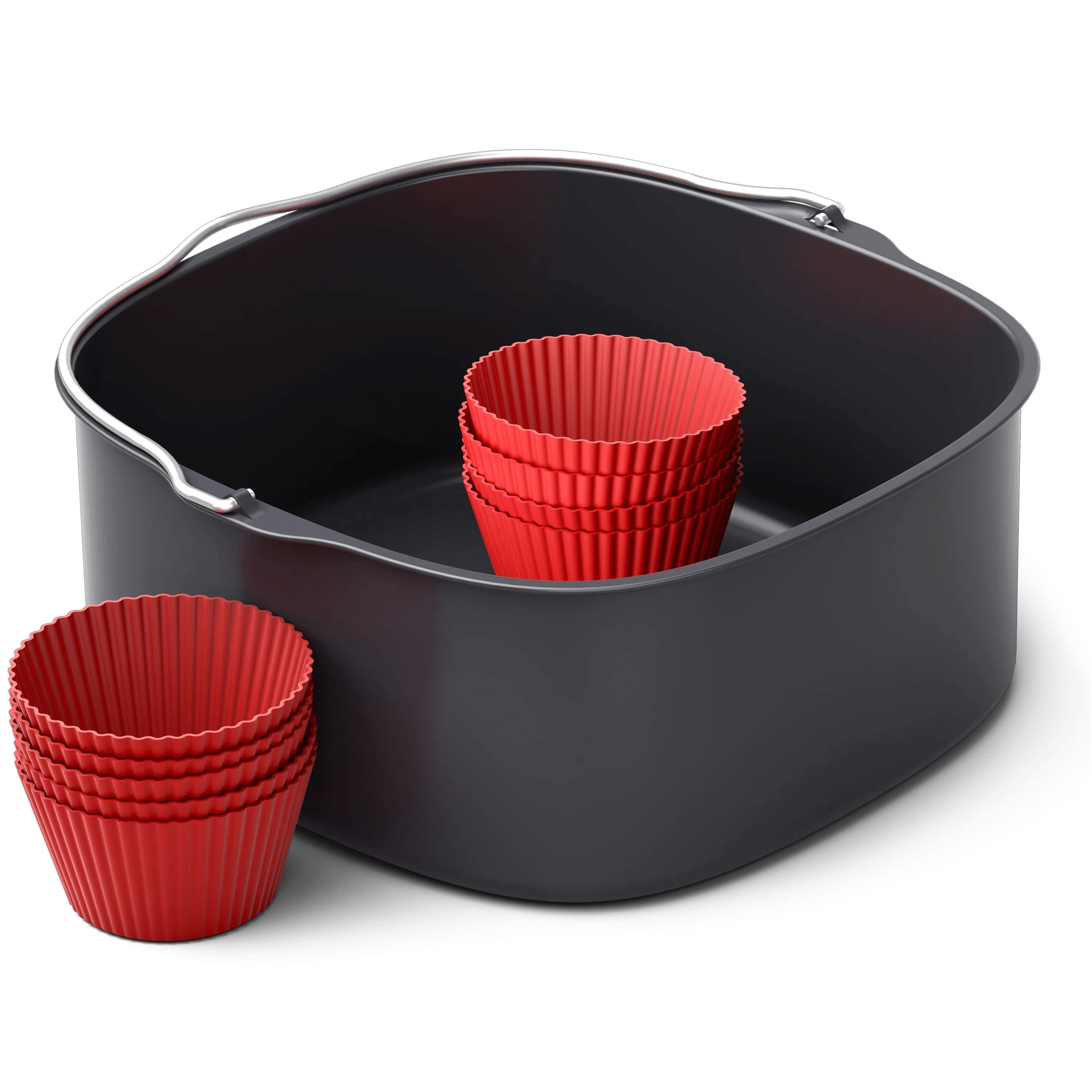 Philips HD9957/00 Set zum Backen Gusseiserne Pfanne für Airfryer XXL