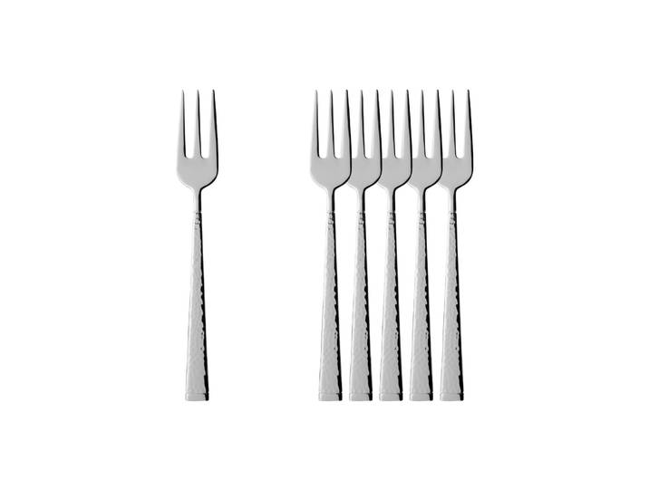 Tafelgabel VILLEROY & BOCH Kuchengabel Blacksmith 15,6 cm 6er Set edelstahl , silber (edelstahl), B:5mm, Essgabeln, Tafelgabel, Spülmaschinenfest