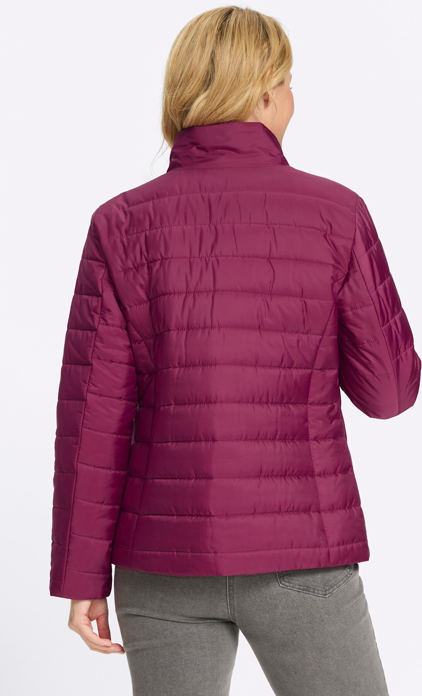 Sieh An! Steppjacke SIEH AN "Steppjacke Steppjacke für kalte Wintertage geeignet", Damen, Gr. 44, malve, aubergine, Web, Stoff, , Sportlich, Jacken Steppjacke