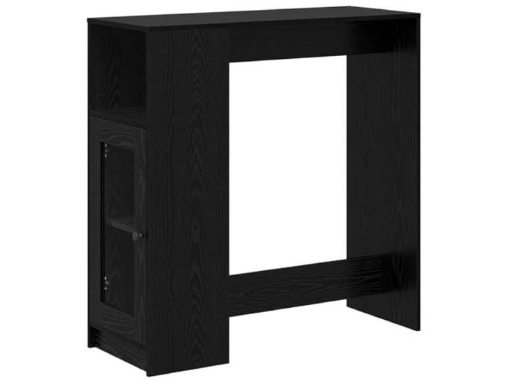 HBBMGYD Bartisch, 101 x 40 x 103,5 cm, Eiche, Schwarz Minimalistisches Design, klare Linien, Tischplatte 101 x 40 cm, Innenbereich, Esszimmer, Küche, Bar, einfache Pflege