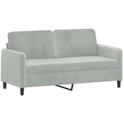 vidaXL 2-Sitzer-Sofa Hellgrau 140 cm Samt