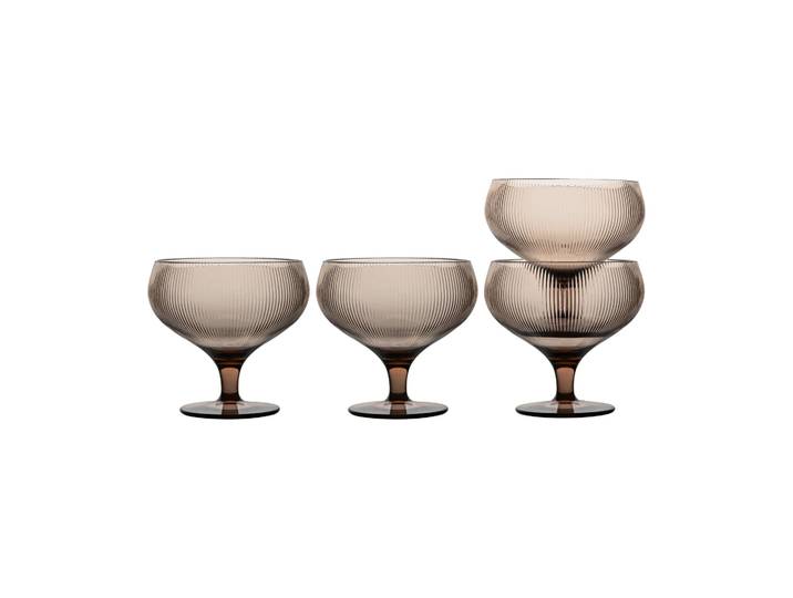 Sagaform Coupe à champagne Billi 30 cl lot de 4 Marron