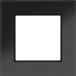 Hager WAD8100GBG Rahmen 1fach, A.8, Glas schwarz glänzend