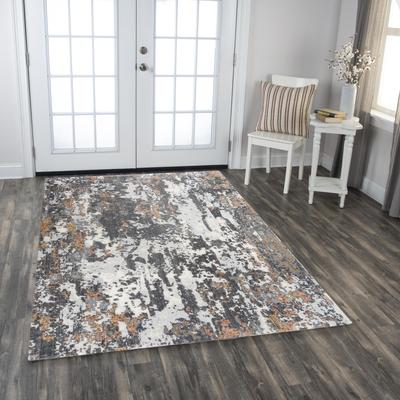 Alora Decor Lake Transitional Gray/Rust Recycled Polyester Area Rug