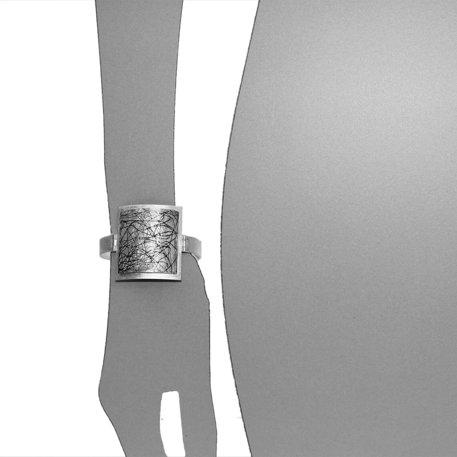 Armreif OSTSEE-SCHMUCK "Ostsee-Schmuck Armreif Reco - Sarah Vicenza", silber (weiß, neutral), Armbänder, Damen, 17cm, Silber 925 (Sterlingsilber), Armreif