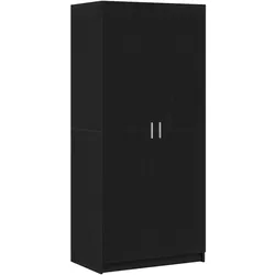 vidaXL Kleiderschrank Schwarz Eiche 80x51x180 cm Werkstoff
