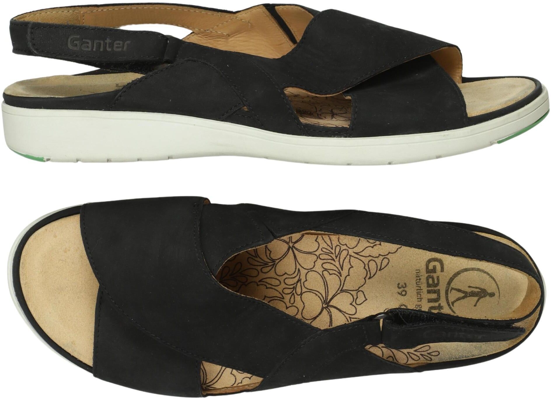 Ganter Damen Sandalen, Schwarz, Gr. EU 39, Leder - Second Hand