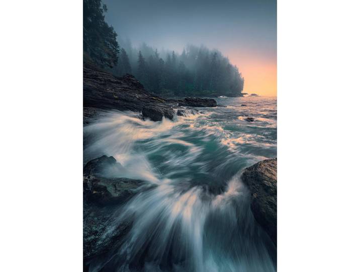 Fototapete, Blau, Flusslauf, 200x280 cm, Tapeten & Wandverkleidungen, Fototapeten