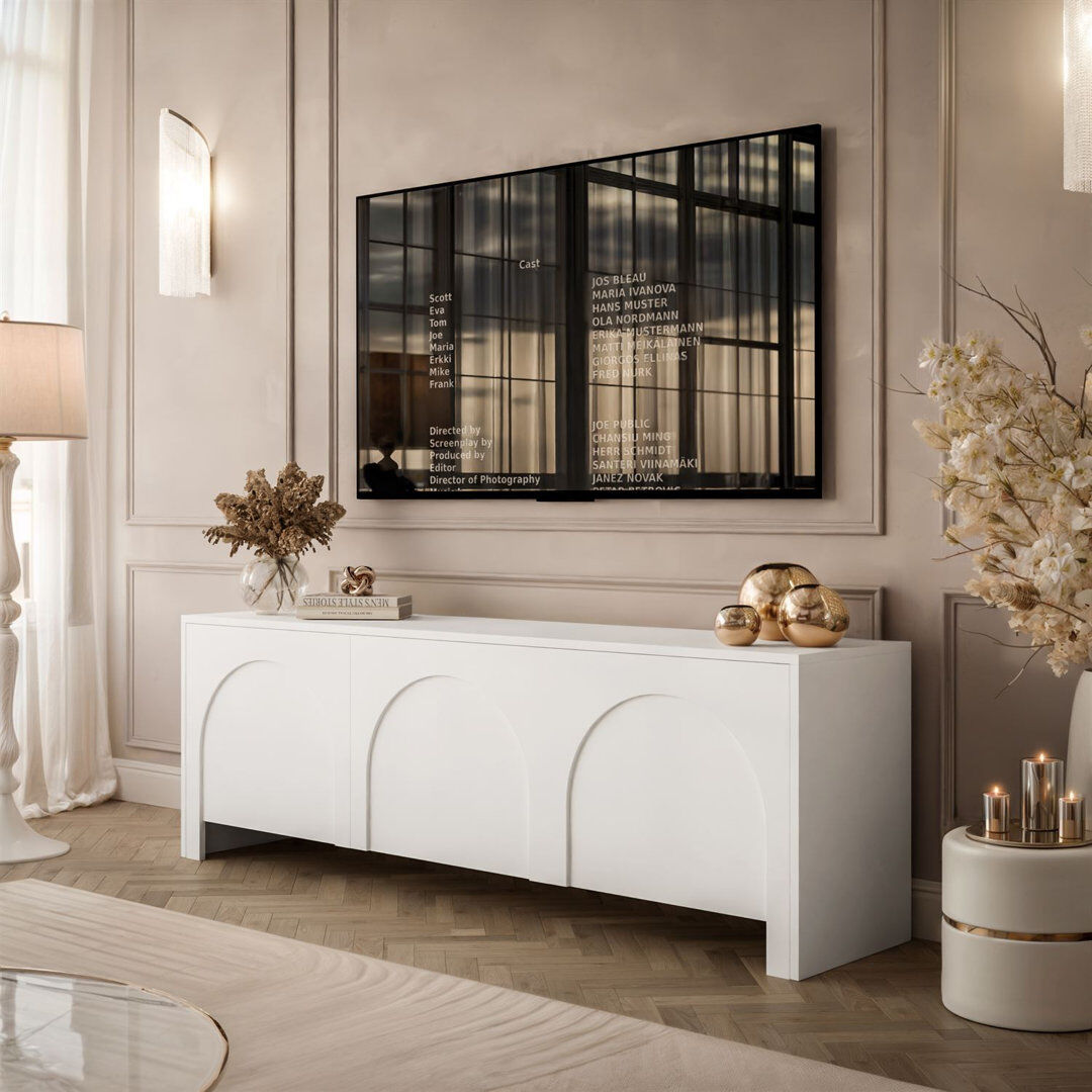 LukMebel TV Stand ARIADNA 3D White 65"