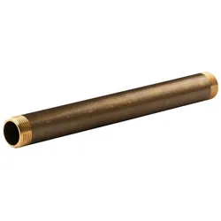 Messing Gewinde-Fitting Distanz Doppelnippel 1"-1" L=300mm, schwere Ausführung