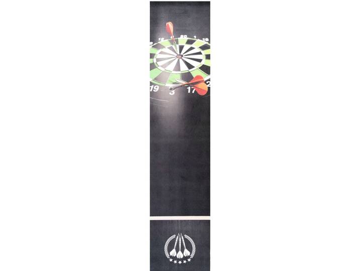 Läufer Dartteppich LONDON , schwarz, B:65cm H:5mm L:300cm, Polyamid, PRIMAFLOR-IDEEN IN TEXTIL, Teppiche, Läufer, Dartmatte mit offiziellem Spielabstand 237 cm, rutschhemmend