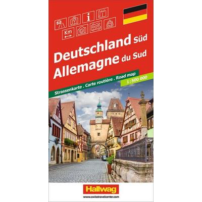Hallwag Strassenkarte Deutschland Süd 1:500.000, Sonstige von , Hallwag, 978-3-8283-1089-6