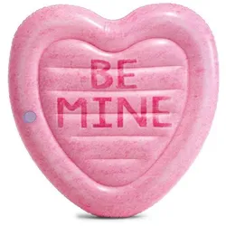 INTEX Luftmatratze Candy Heart Island Herzform 145x142cm Aufblasbar Pool