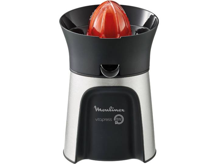 MOULINEX Zitruspresse PC603D Vitapress Direct Serve , schwarz (metall, warmes schwarz), B:17cm H:29cm T:21cm, Entsafter, Inkl. 3 Presskegel, Automatisches Ein-/ Ausschalten, Tropfstopp System, Zitruspresse