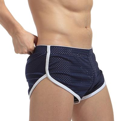 Herren Sportwäsche Kurze Boxershorts Netz Unterteile Fitnessstudio Athleisure Trainieren Sommer Frühling Atmungsaktiv Fitnessstudio Training Laufen Normale Passform Sportbekleidung Sportkleidung