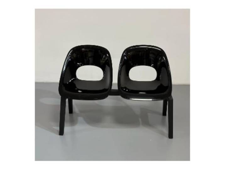 YPIOUREN Stuhl Esszimmer, Wartezimmer Stühle, Sillas para Sala de Reuniones Robust und Langlebig, 300 Kg Tragfähigkeit, Atmungsaktive Rückenlehne(Black)