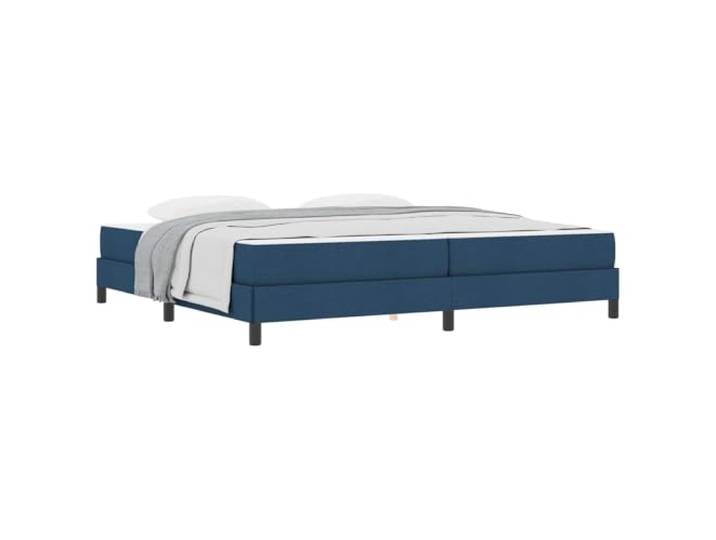 PUGYNBK Boxspringbett, Blau, 200 x 200 cm, mit Matratze Atmungsaktiver Stoffbezug, robuste Holzstruktur, Taschenfederkerne, minimalistisches Design für Schlafzimmer