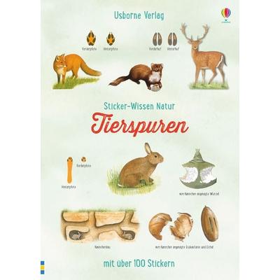 Sticker-Wissen Natur: Tierspuren, Taschenbuch von Alfred Leutscher, Usborne, 978-1-78232-868-1