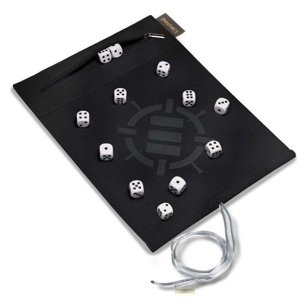 Enhance Accessoires de table Roll on a Scroll Dé et tapis à rouler Blanc (ENTTDR6100WTEW)