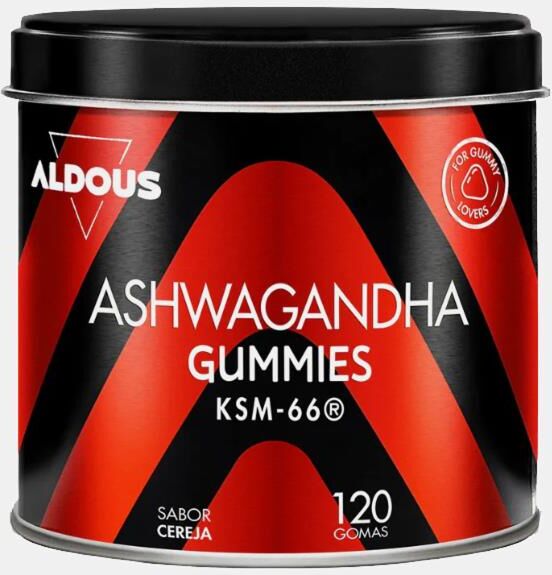 ALDOUS ASHWAGANDHA KSM-66 120 GOMAS SABOR CEREJA