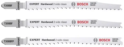Bosch Accessories 2608900549 EXPERT 'Hardwood 2-side clean' Stichsägeblatt-Set, 2-tlg., T308BF/BFP 3St.