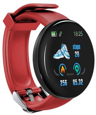 Shopalltechgadgets Smart Fitness Watch Waterproof Sports Smartwatch With Activity Tracker For Men & Women red