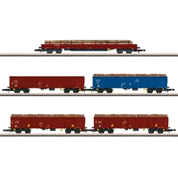Märklin 86683 Z Wagen-Set Eanos 415 W Holztransport, PKP, Ep. VI