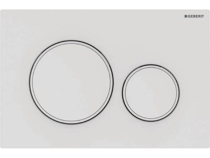 Geberit Sigma20 bedieningsplaat - 2-toets spoeling - rond - dualflush - mat wit