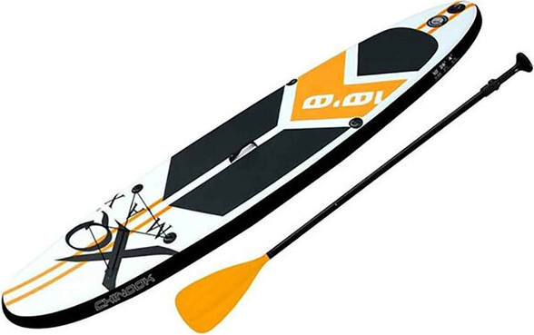 Paddle Board surf orange aufblasbares Paddle Board mit Paddel, Inflator und Tasche 320x76x15cm