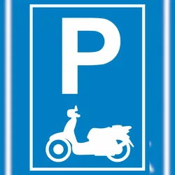 HB-Druck Parkplatz Motorroller Schild A6 Rückseite selbstklebend