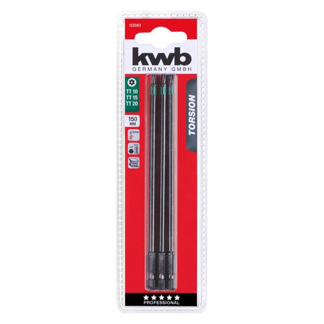 kwb 3 Torsions Bits 150mm TT Set 1 (123343)